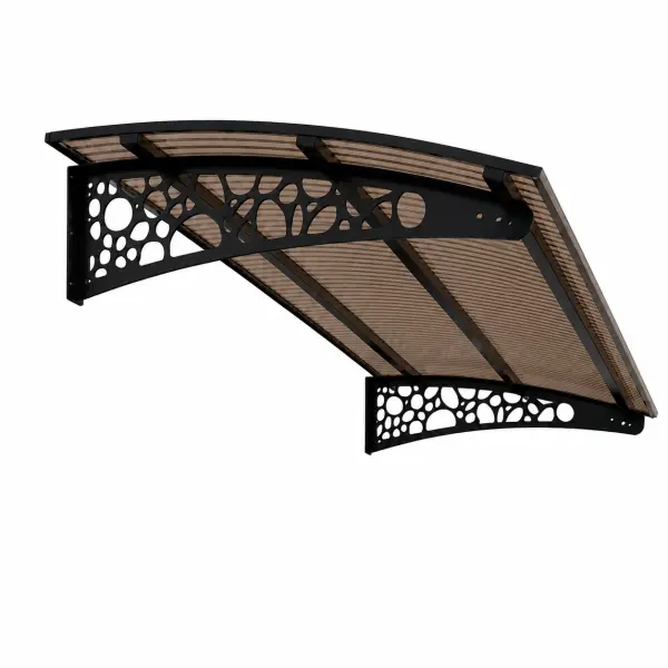 Çakıl Taşı Pratik Sundurma — bronz panel, açılı görünüm